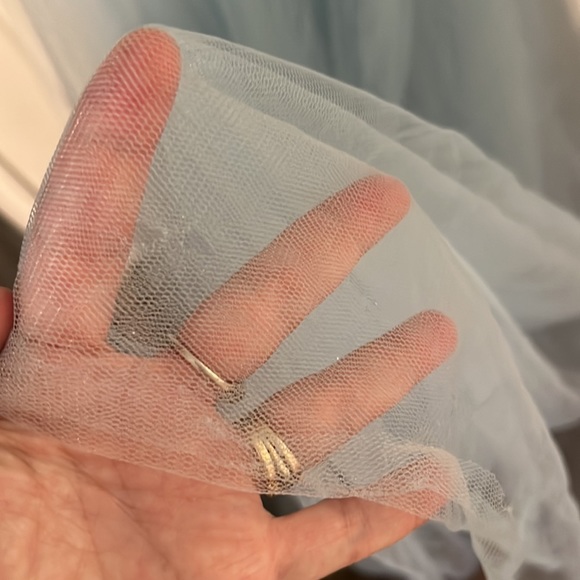 Mac Duggal Spaghetti Strap Plunging Neck Dress Size 10 Bridesmaid Prom Flawed - Picture 7 of 7